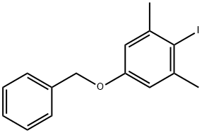 2-碘-1,3-二甲基-5-(苯基甲氧基)苯 结构式