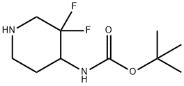 (3, 3-二氟哌啶-4-基)氨基甲酸叔丁酯 结构式