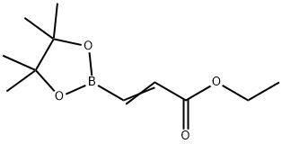 3-(4,4,5,5-四甲基-[1,3,2]二噁硼烷-2-基)-丙烯酸乙酯 结构式