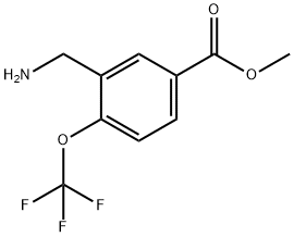 3-氨甲基-4-三氟甲氧基苯甲酸甲酯 结构式