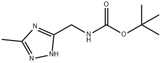 5-甲基-3-(N-BOC氨甲基)-4H-1,2,4-三唑 结构式