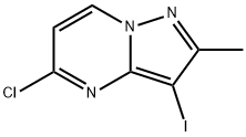 5-氯-3-碘-2-甲基吡唑并[1,5-A]嘧啶 结构式