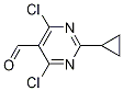 4,6-二氯-2-环丙基嘧啶-5-甲醛 结构式