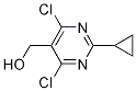 (4,6-二氯-2-环丙基嘧啶-5-基)甲醇 结构式