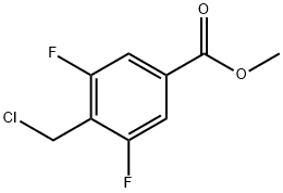4-氯甲基-3,5-二氟-苯甲酸甲酯 结构式