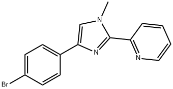 2-[4-(4-溴苯基)-1-甲基-1H-咪唑-2-基]吡啶 结构式
