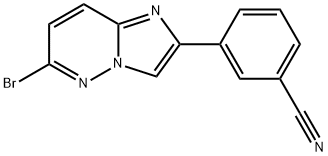 3-(6-溴咪唑并[1,2-B]哒嗪-2-基)苯甲腈 结构式