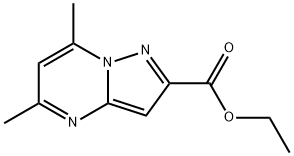 5,7-Dimethyl-pyrazolo[1,5-a]pyrimidine-2-carboxylic acid ethyl ester 结构式