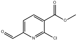 2-氯-6-甲酰基烟酸甲酯 结构式