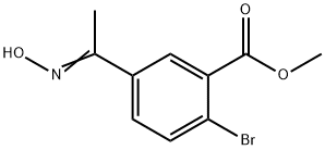 2-Bromo-5-(1-hydroxyimino-ethyl)-benzoic acid methyl ester 结构式