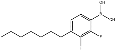 2,3-Difluoro-4-heptylbenzeneboronic acid 结构式
