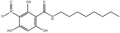 N-octyl-3-nitro-2,4,6-trihydroxybenzamide 结构式