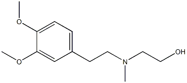 2-((3,4-diMethoxyphenethyl)(Methyl)aMino)ethanol 结构式