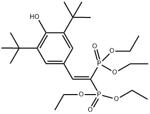 (2-(3,5-二叔丁基-4-羟基苯基)乙烯-1,1-二基)双(膦酸)四乙酯 结构式