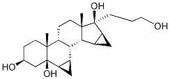 (3S,5R,6R,7R,8R,9S,10R,13S,14S,15S,16S,17S)-Octadecahydro-17-(3-hydroxypropyl-13C3)-10,13-dimethyl-5H-dicyclopropa[6,7:15,16]cyclopenta[a]phenanthrene-3,5,17-triol 结构式