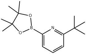 2-(叔丁基)-6-(4,4,5,5-四甲基-1,3,2-二氧硼杂环戊烷-2-基)吡啶 结构式