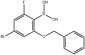 2-氟-4-溴-6-苄氧基苯硼酸 结构式