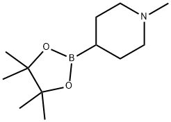 1-甲基-哌啶-4-硼酸频哪醇酯 结构式
