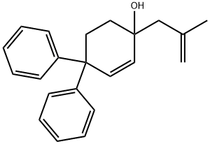 1-(2-METHYL-ALLYL)-4,4-DIPHENYL-CYCLOHEX-2-ENOL 结构式