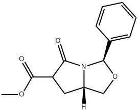 (3R,7AS)-5-氧代-3-苯基六氢吡咯并[1,2-C]恶唑-6-羧酸甲酯 结构式