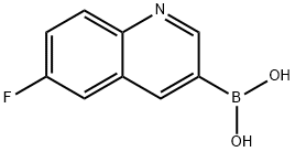 (6-氟喹啉-3-基)硼酸 结构式