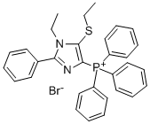 Phosphonium, 1-ethyl-5-(ethylthio)-2-phenyl-1H-imidazol-4-yltriphenyl-, chloride 结构式