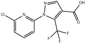 1H-pyrazole-4-carboxylic acid, 1-(6-chloropyridin-2-yl)-5-(trifluoroMethyl)- 结构式