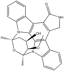 4'-demethylamino-4'-hydroxystaurosporine 结构式