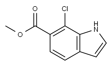 7-氯-6-甲酸甲酯吲哚 结构式