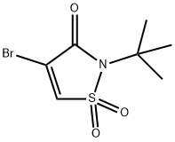 4-BROMO-2-(TERT-BUTYL)ISOTHIAZOL-3(2H)-ONE 1,1-DIOXIDE 结构式