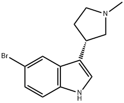5-broMo-3-((S)-1-Methylpyrrolidin-3-yl)-1H-indole 结构式