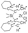 RAC-二甲基硅基双(4,5,6,7-四氢-1-茚基)二氯化锆 结构式