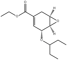 （1R，5R，6R）-5-（1-乙基丙氧基）-7-氧杂双环[4.1.0]庚-3-烯-3-羧酸乙基酯 结构式