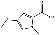 3-甲氧基-1-甲基-1H-吡唑-5-羧酸 结构式
