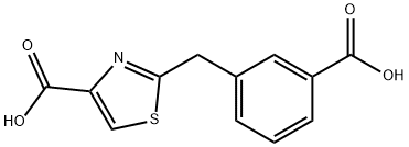 2-[(3-Carboxyphenyl)Methyl]-4-thiazolecarboxylic Acid 结构式