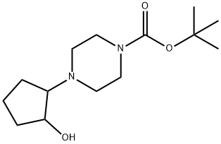 1-BOC-4-(2-羟基环戊基)哌嗪 结构式