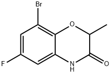8-Bromo-6-fluoro-2-methyl-2,4-dihydro-1,4-benzoxazin-3-one 结构式