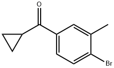 (4-溴-3-甲基苯基)(环丙基)甲酮 结构式