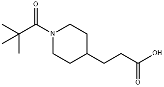 3-[1-(2,2-diMethylpropanoyl)piperidin-4-yl]propanoic acid 结构式