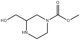 1-Piperazinecarboxylicacid,3-(hydroxymethyl)-,methylester(9CI) 结构式