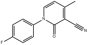 1-(4-氟苯基)-2-氧代-4-甲基-1,2-二氢吡啶-3-甲腈 结构式