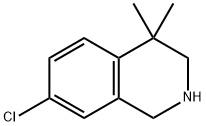 7-氯-4,4-二甲基-1,2,3,4-四氢异喹啉 结构式