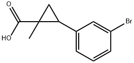 2-(3-BroMo-phenyl)-1-Methyl-cyclopropanecarboxylic acid 结构式