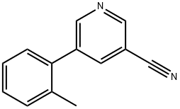 5-(邻甲苯基)氰吡啶 结构式