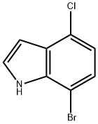 7-溴-4-氯-1H-吲哚 结构式