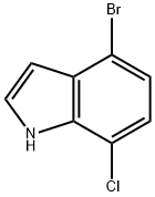 7-氯-4-溴吲哚 结构式