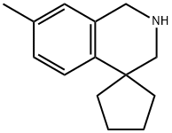 7'-甲基-2',3'-二氢-1'H-螺环[环戊烷-1,4'-异喹啉 结构式