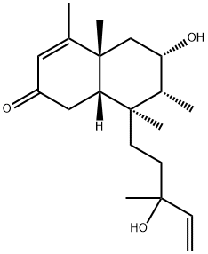 4a,5,6,7,8,8a-Hexahydro-6-hydroxy-8-(3-hydroxy-3-methyl-4-pentenyl)-4,4a,7,8-tetramethylnaphthalen-2(1H)-one 结构式