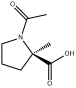 1-乙酰基-2-甲基-D-脯氨酸 结构式
