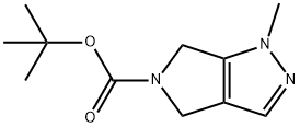 1-甲基-4,6-二氢-1H-吡咯并[3,4-C]吡唑-5-羧酸叔-丁基酯 结构式